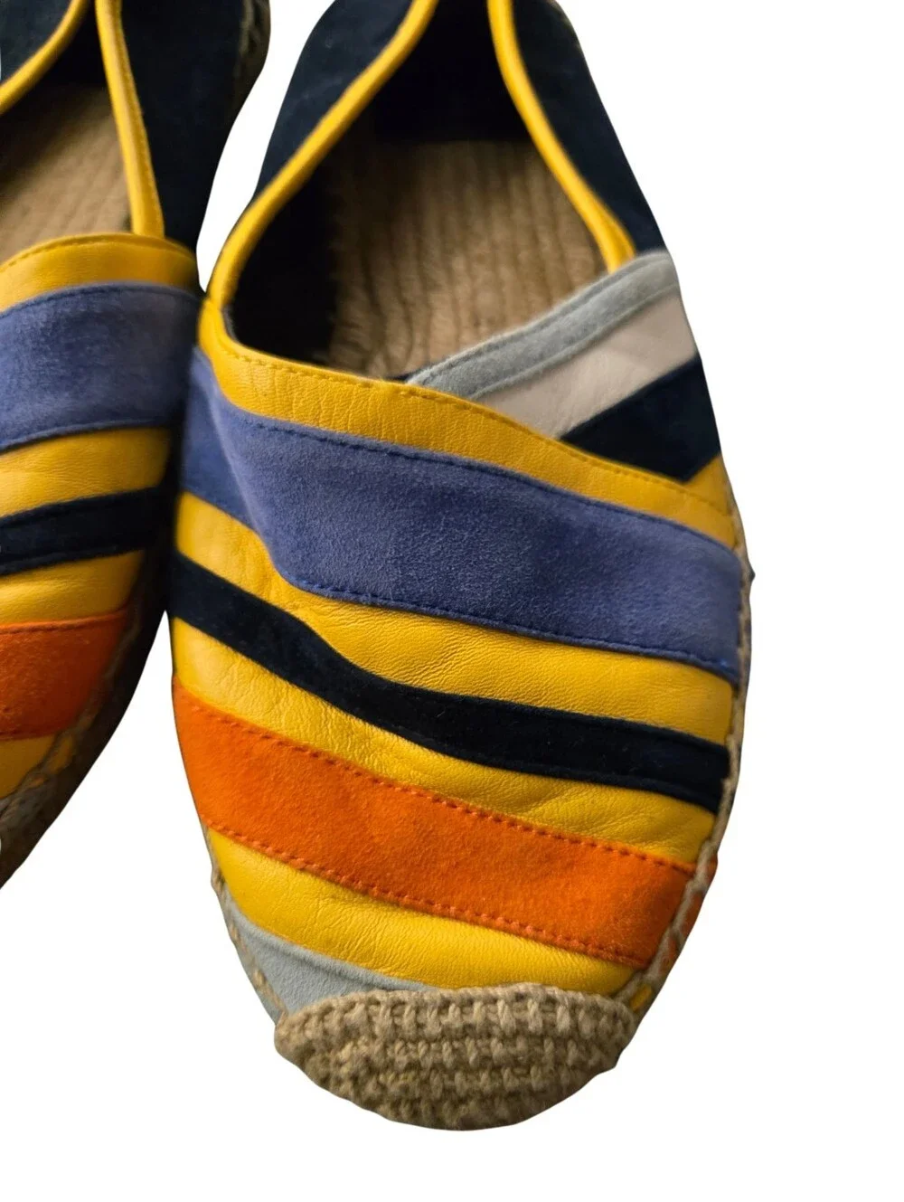 Tory Burch Maisie Espadrille Shoes Size 7.5, Multi Color Stripe, Like New